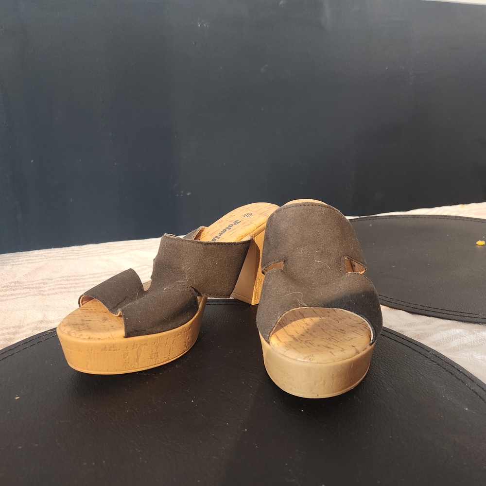 SOLD Elegant Black Suede Mules by Spring Step